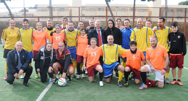 A Rebibbia un campo di calciotto
