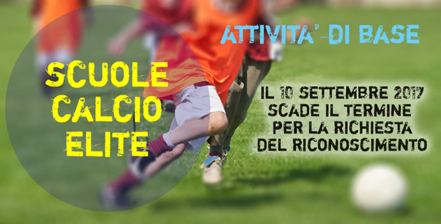 Scuole Calcio Elite, il termine scade il 10 settembre