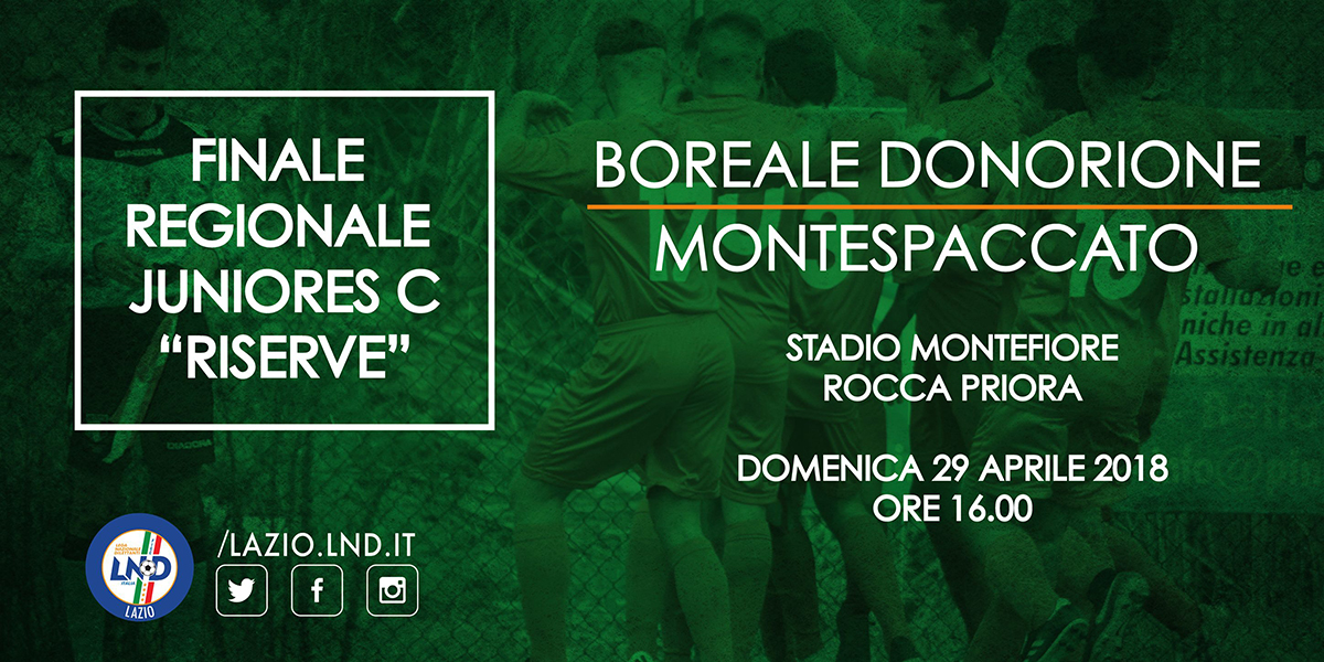 Juniores C, a Rocca Priora la finale regionale “Riserve”
