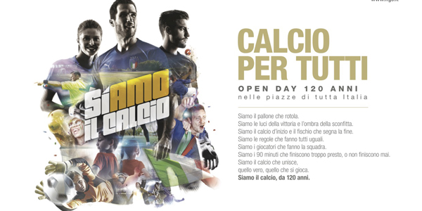 120 anni FIGC, domenica 15 Stradacalciando a Piazza del Popolo
