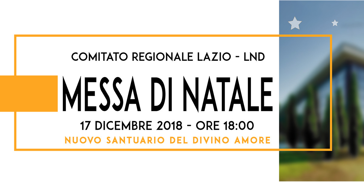 Il 17 dicembre la Messa di Natale del CR Lazio