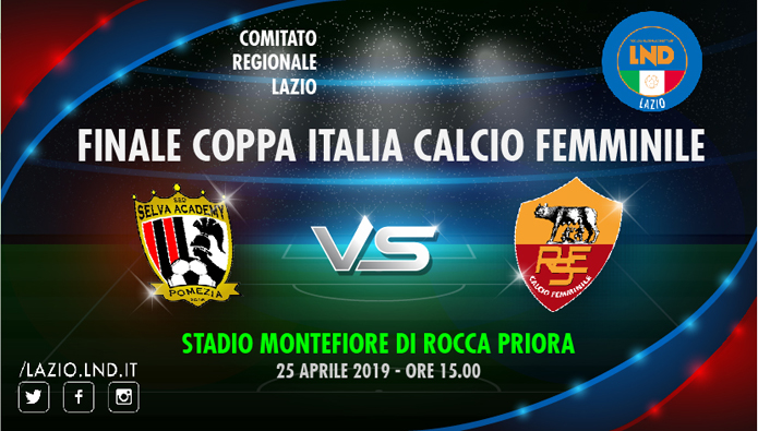 Coppa Italia Femminile, la finale giovedì 25 a Rocca Priora