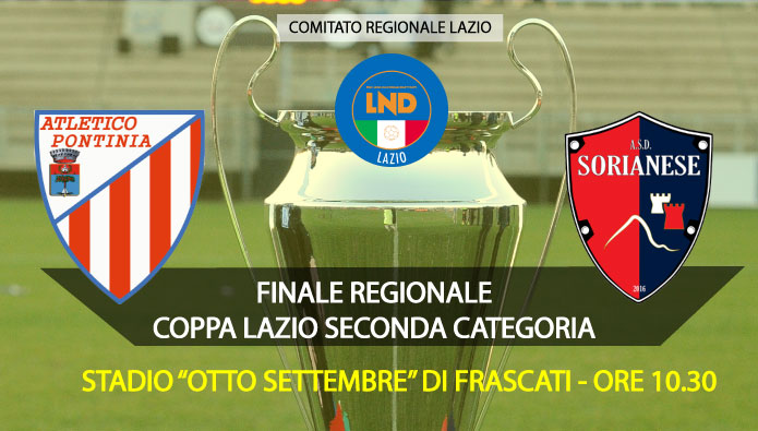 Atletico Pontinia-Sorianse, a Frascati si assegna la coppa Lazio di II categoria