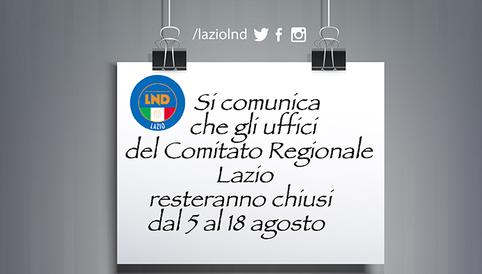 Comitato, uffici chiusi dal 5 al 18 agosto