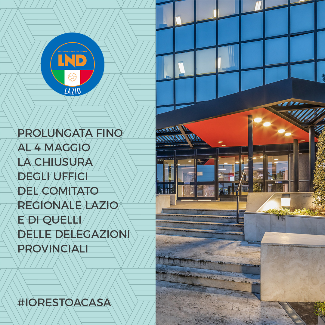 #iorestoacasa, prolungata fino al 4 maggio la chiusura degli uffici
