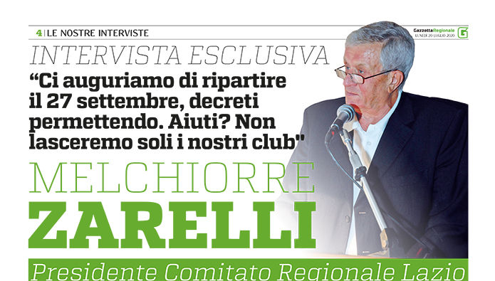 Il Presidente Zarelli: “Ci auguriamo di ripartire il 27 settembre”