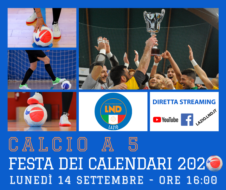 Calcio a 5, lunedì la diretta della Festa dei Calendari 2020/2021
