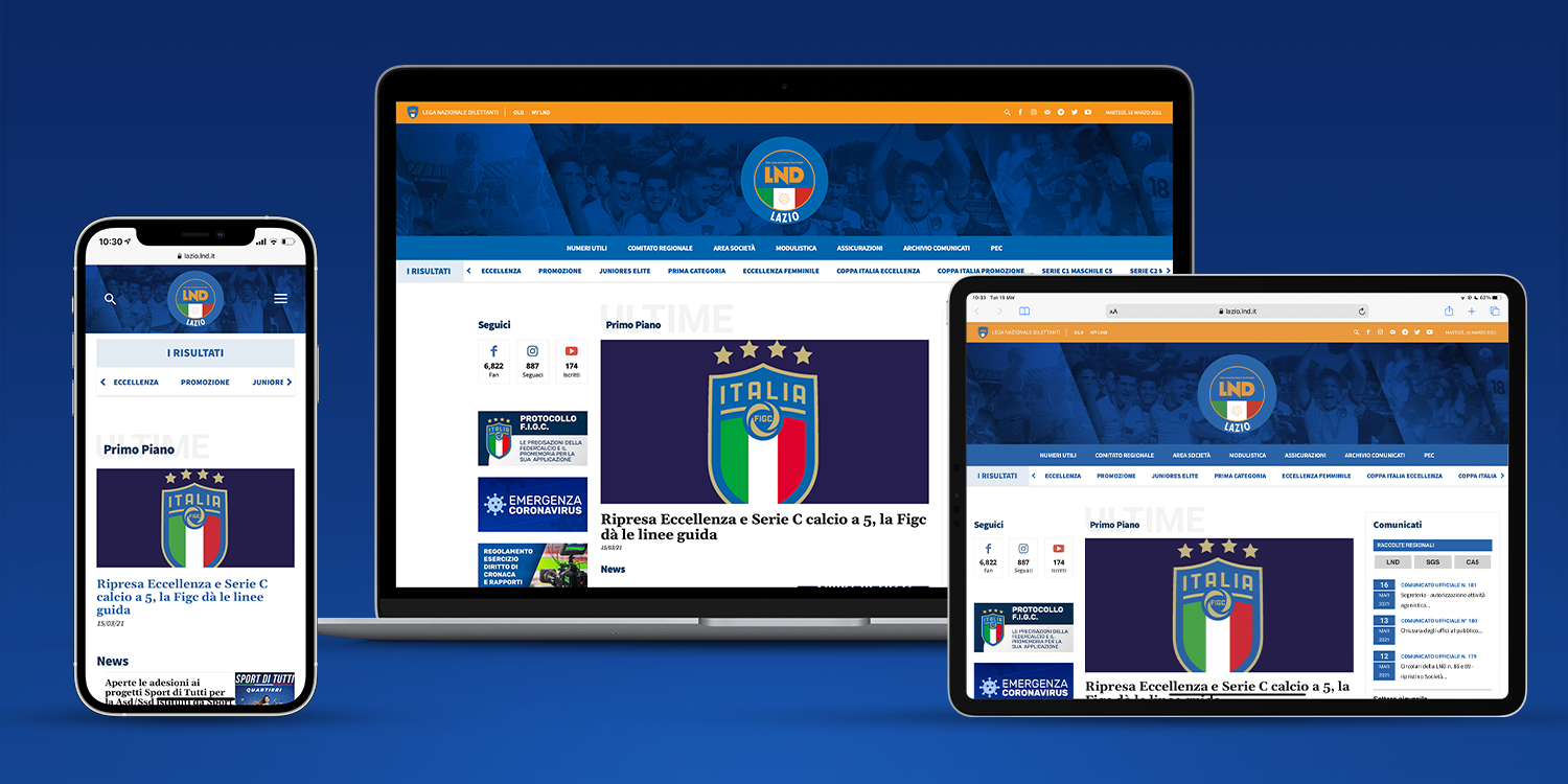 Lazio.lnd.it si rinnova per un CR Lazio al passo con i tempi