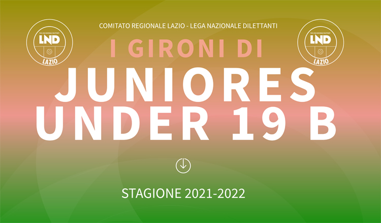 Juniores B, ecco i gironi del campionato 2021-2022