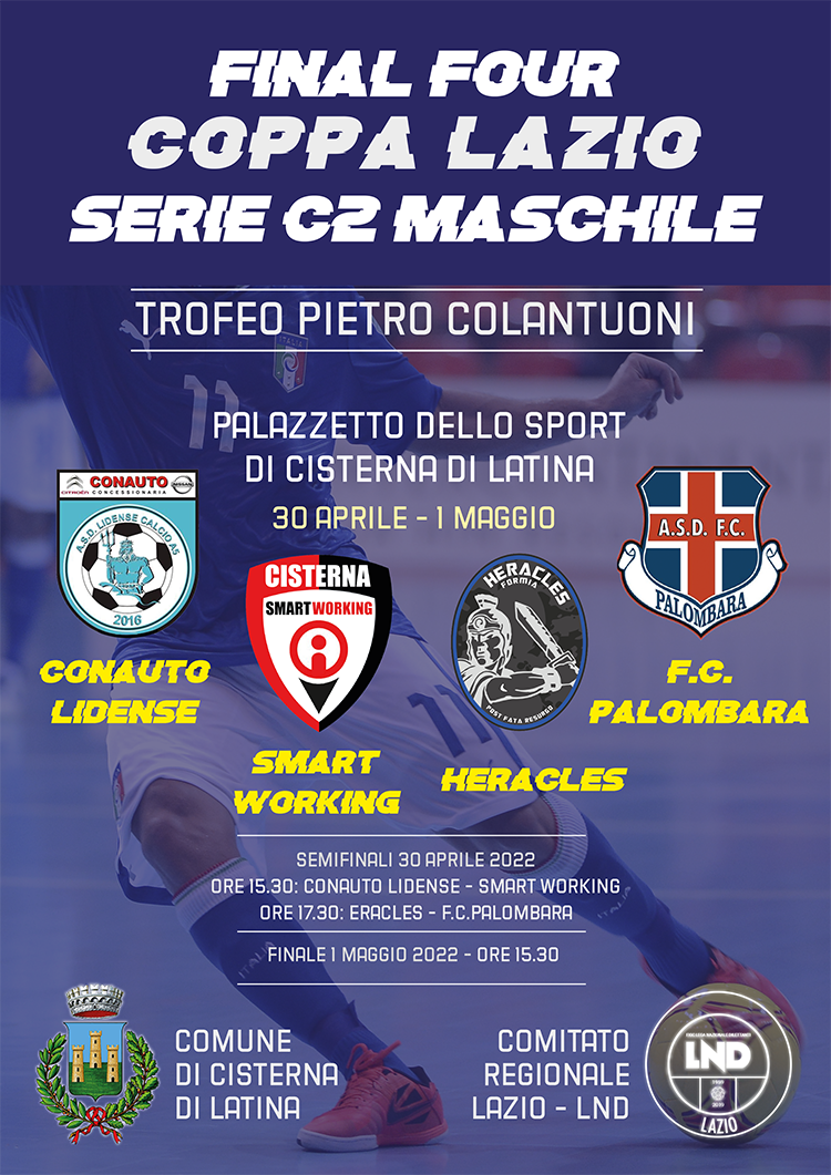 Al via le Final Four Coppa Lazio C2 di Calcio a 5, trofeo Colantuoni
