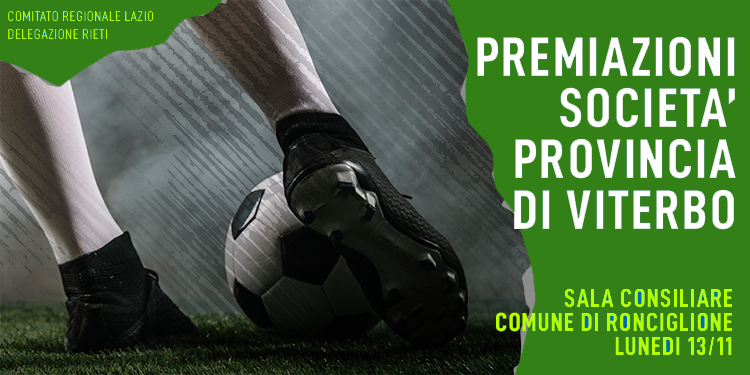 Premiazioni Società Provincia di Viterbo vincitrici Campionati e Premio Disciplina