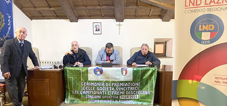 Premiate a Fumone le società della provincia di Frosinone