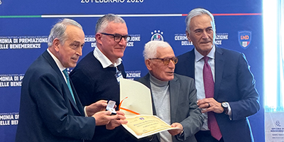 Benemerenze Lnd, Gravina e Abete hanno premiato dirigenti e società del Lazio
